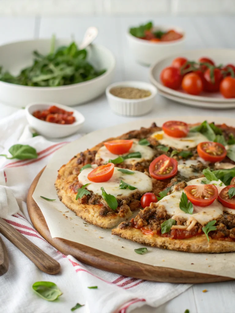 ground turkey crust pizza