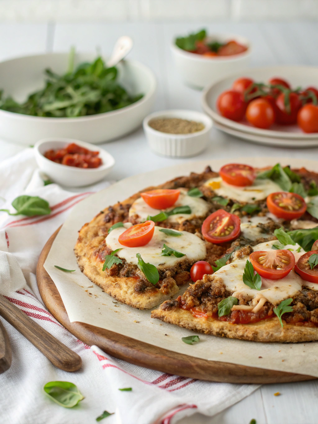 ground turkey crust pizza