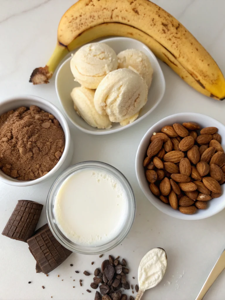 Chocolate Almond Milk Smoothieingredients
