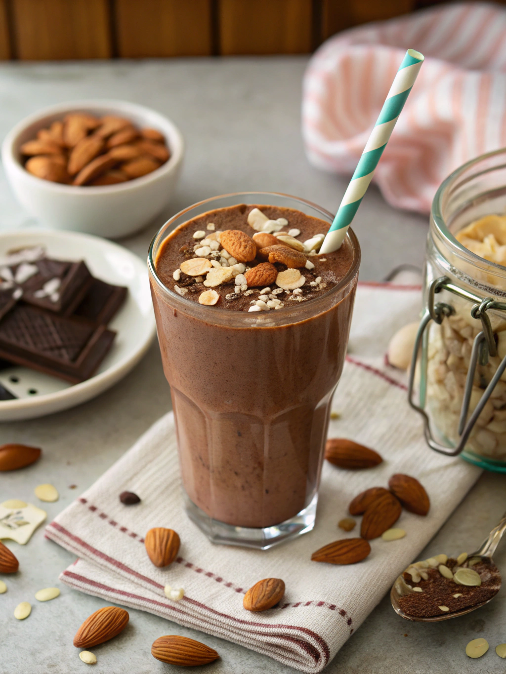 Chocolate Almond Milk Smoothie